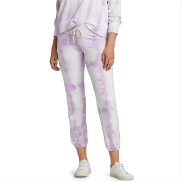 Sundry Pants - SUNDRY Tie DYE Sweatpants LILAC White PULL ON Joggers PURPLE Women's Sz M New